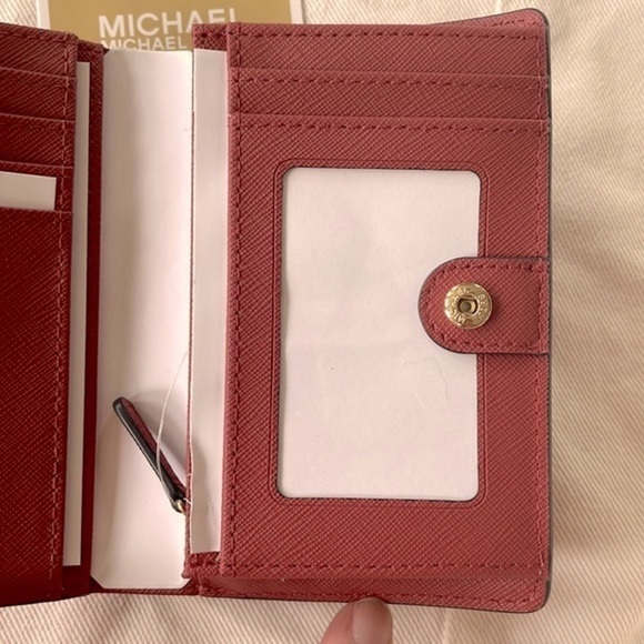 Brand New Michael Kors Genuine Leather Medium Slim Wallet Terracotta - Picture 11 of 15